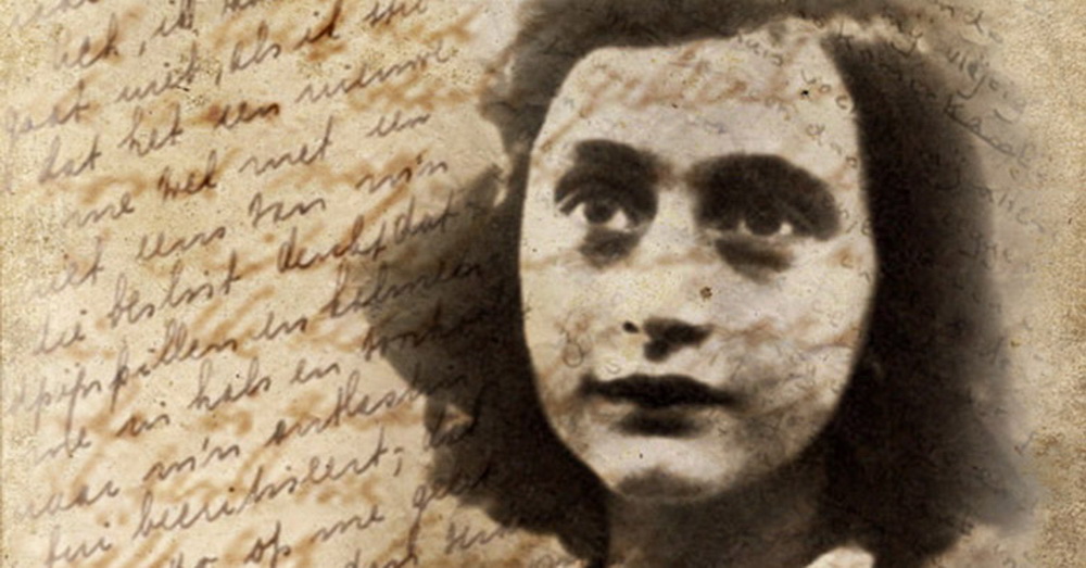 Ana Frank, komadić plavog neba okružen teškim crnim oblacima